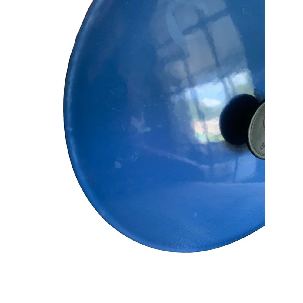 Vintage Le Creuset # 31 Round Lid Only – Blue Enamel – France – Used